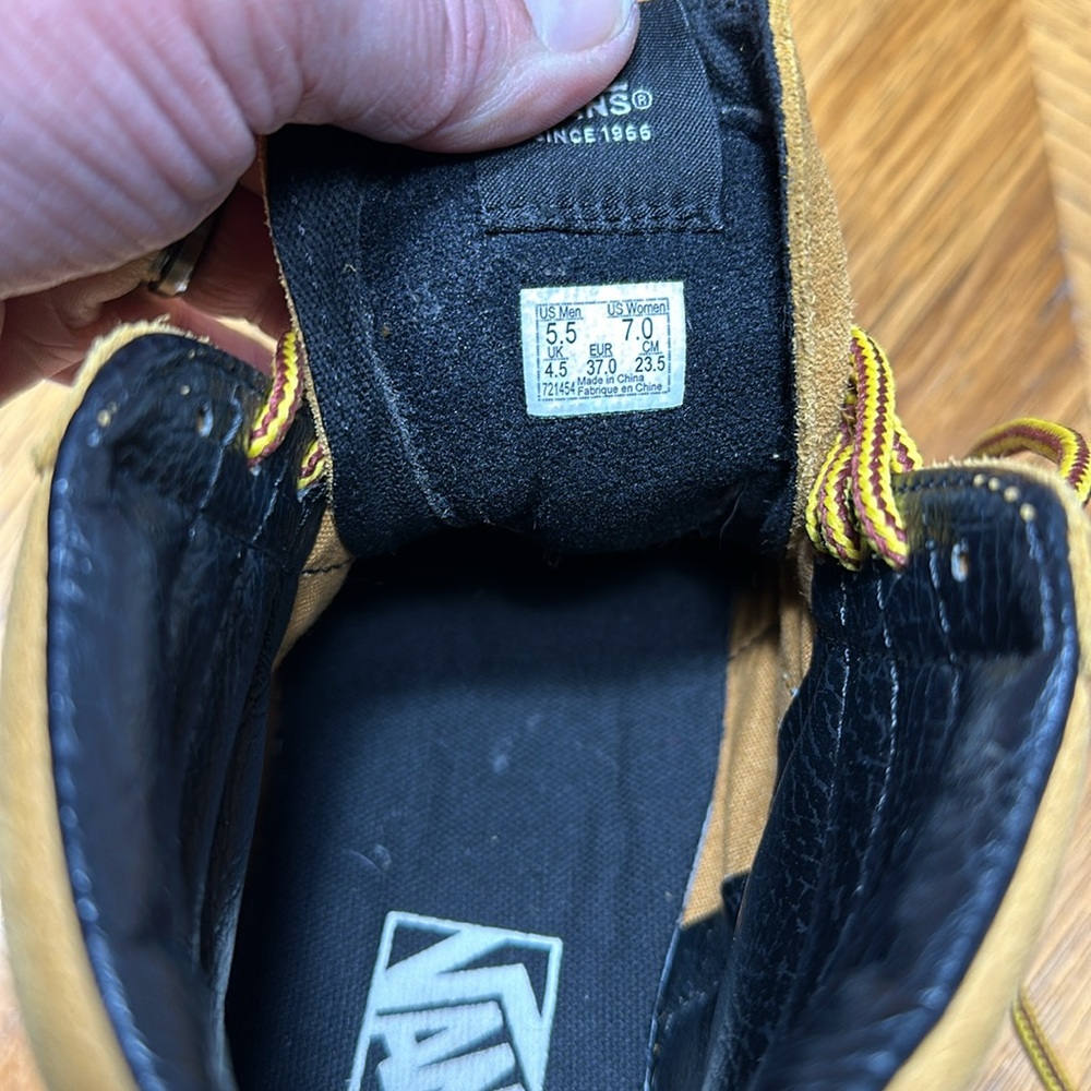 VANS Suede Sk8-Hi Skate Shoe - Wheat / Black - Picture 13 of 16